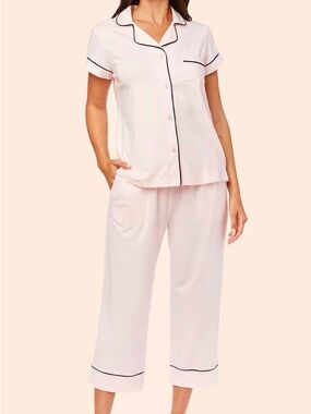 LIKE NEW The Cat’s Pajamas Powder Pink Pima Knit Capri Set XL